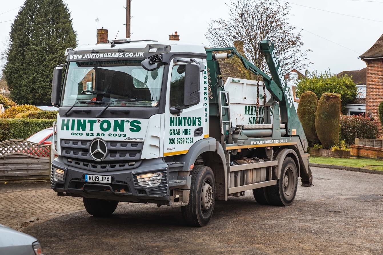 Hinton's Waste skip hire lorry