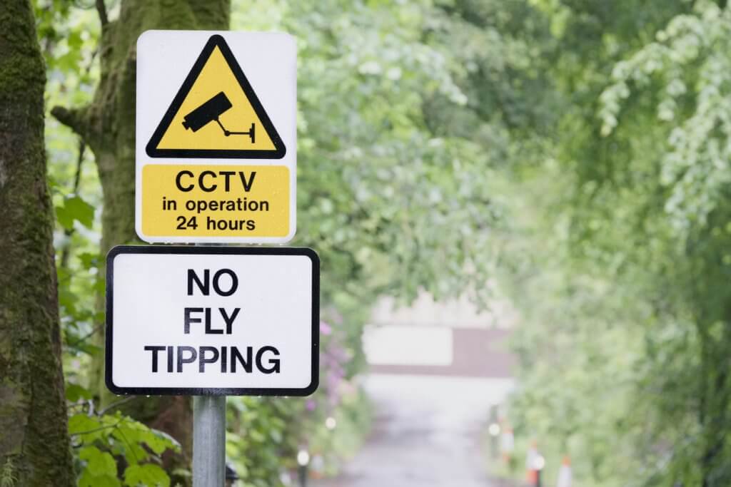 No fly tipping sign