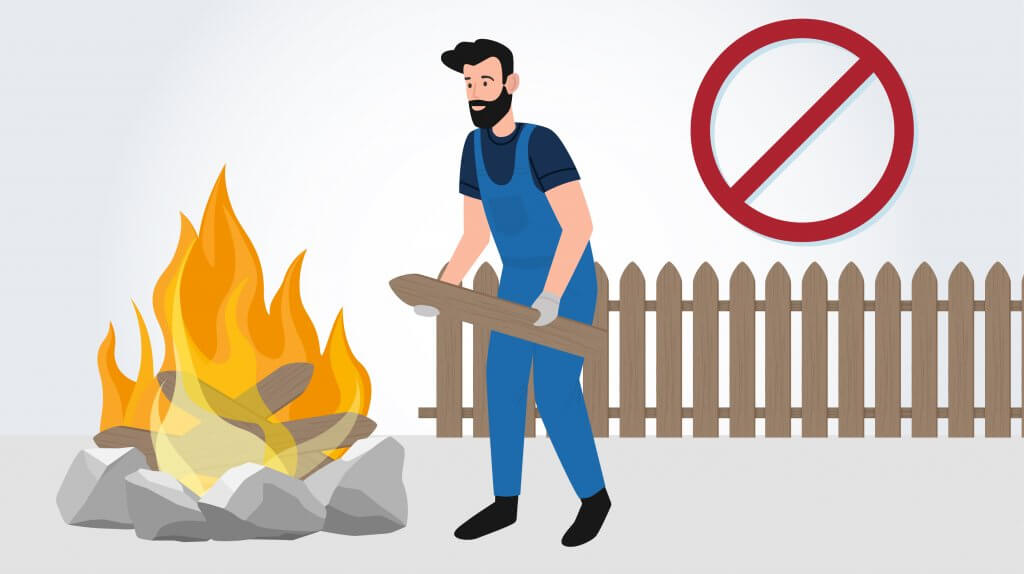 We strongly advise against burning wooden fence panels